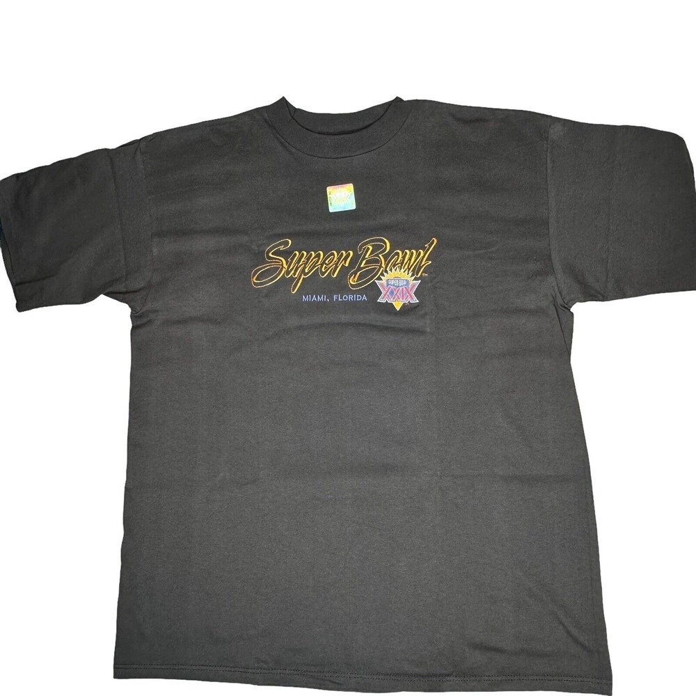 VTG 1995 Super Bowl XXIX 29 Embroidered T-Shirt XL Antigua 49ers Chargers NWT